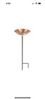 ACHLA Hammered Solid Staked Birdbath, Satin Copper - BBHC-02T-S