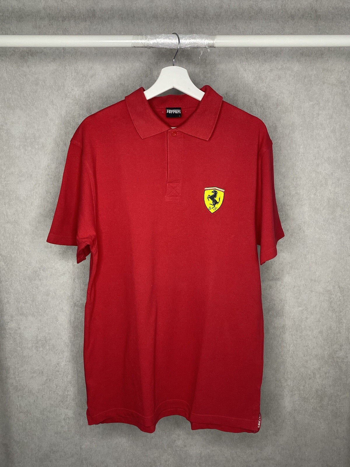 Ferrari 1999 F1 World Champions Vintage Red Polo Shirt Mens Large L Schumacher-image