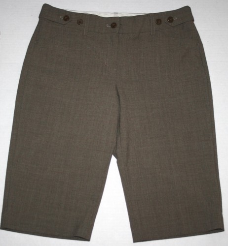 Brown Cropped Career Dress Pants Size 