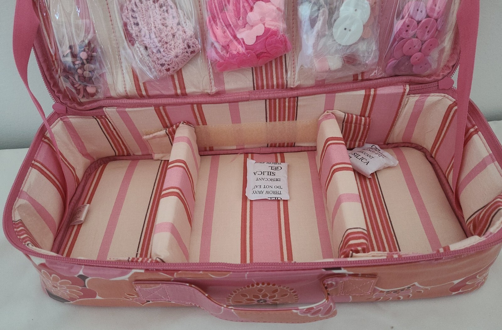 Anna Griffin Laminated Craft Tote With Craft Supplies eBay