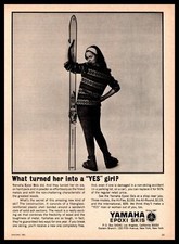 1965 Yamaha Los Angeles California Epoxi Skis "The Yes Girl" Vintage Print Ad
