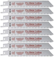 6-Inch Thick Metal Cutting Saw Blades for Reciprocating Sawsall Saws - 8 pack