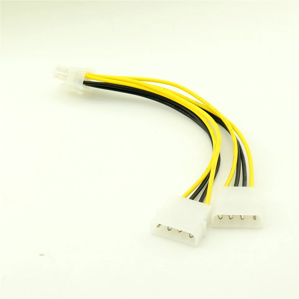 8 Pin EPS12V ATX to Dual Molex 4 Pin Male Motherboard Power Supply Adapter Cable - Image 3 of 4