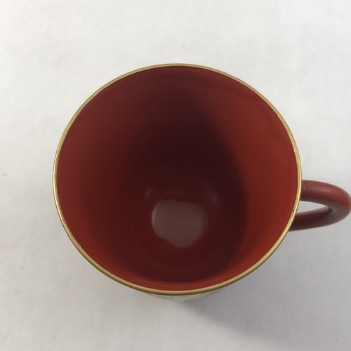 Japanese Lacquerware Demitasse Cup Saucer Set 2 Bamboo Blossoms Yamanaka - Picture 9 of 21