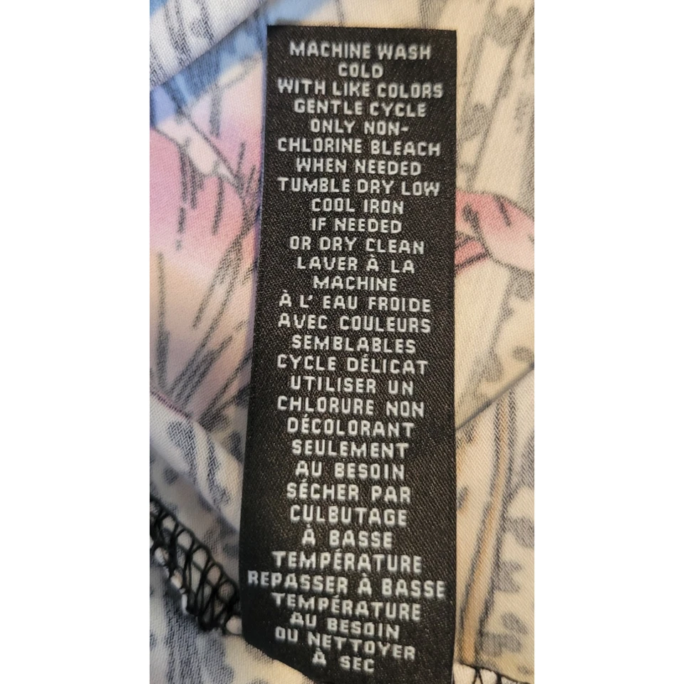 Joan Vass New York Mujer Pierna Ancha Pull On Pantalones Estampados con Cinturón de Corbata XL Foto 4 de 4