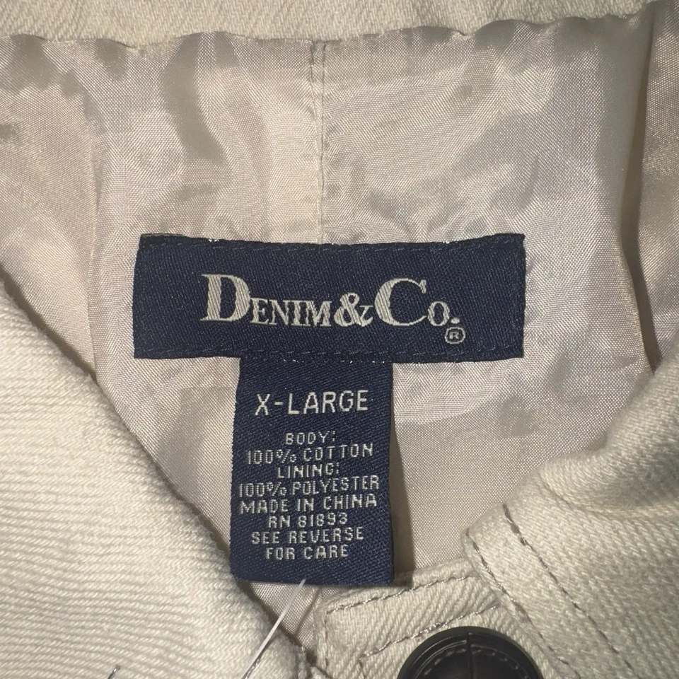 Chaqueta utilitaria Denim & Co cómoda tejida con botones delanteros para mujer talla XLarge caqui Foto 4 de 4