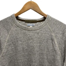 Wallace & Barnes Mens Size Small Gray Waffle Knit Crewneck Long Sleeve Shirt euc