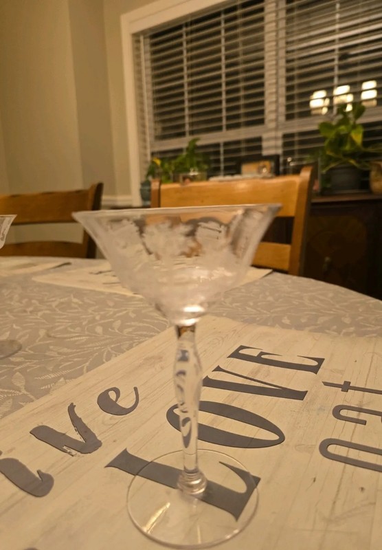 1920's Fostoria Etched Crytal Coupe Glasses Set of 5 Excellent Condition