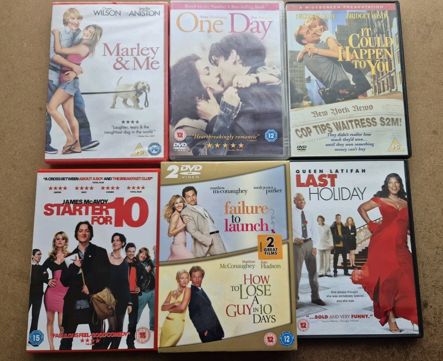 ROMANTIC COMEDY/ DRAMA FILMS DVD Lot. 7 DVD Lot. Comedy/Dramas. Various Titles.