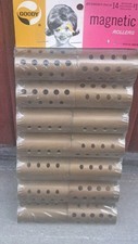Vtg GOODY Economy Pack 14 Medium Bouffant Magnetic Rollers Item No 9563/6 Bronze