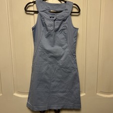 Tory Burch Gerritt A-Line Dress Silverlake Powder Blue $325 - Size 4 Womens