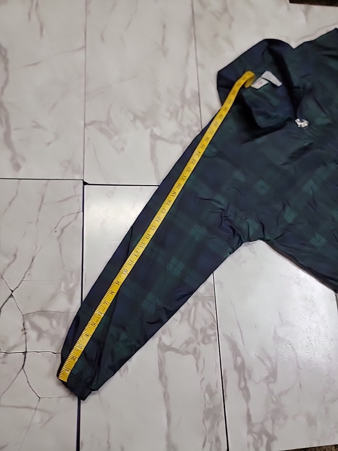 Vintage Jerzees Black Watch Pattern Windbreaker L… - image 5