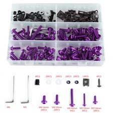 177x Fairing Fender Fastener Kit Body Screws Bolts Washers Motorcycle Purple