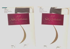 Hanes Silk Reflections Pantyhose Size One Plus Control Top Town Taupe NEW READ