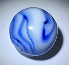 VINTAGE RAVENSWOOD BLUE WHITE SWIRL MARBLE .73" #198 — photo 5