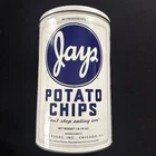 Vintage Original Jays Potato Chips Advertising Kitchen Tin Can 1lb b2 1986