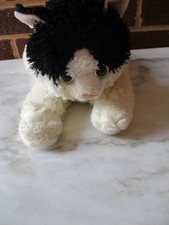 Aurora Kitty Cat Black White 10  Long Plush  6" More Tail