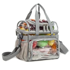 Large Clear Lunch Tote Heavy Duty Stadium Bag Approved Durable Crossbody Make...
