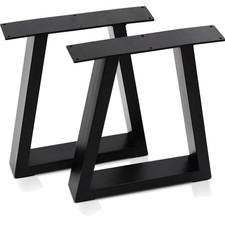 Tischkufen Metall Schwarz Trapez 2 Stück Esstisch Couchtisch Tischbeine