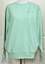 NWT FILA size S mist mint green soft pullover crewneck sweatshirt women's