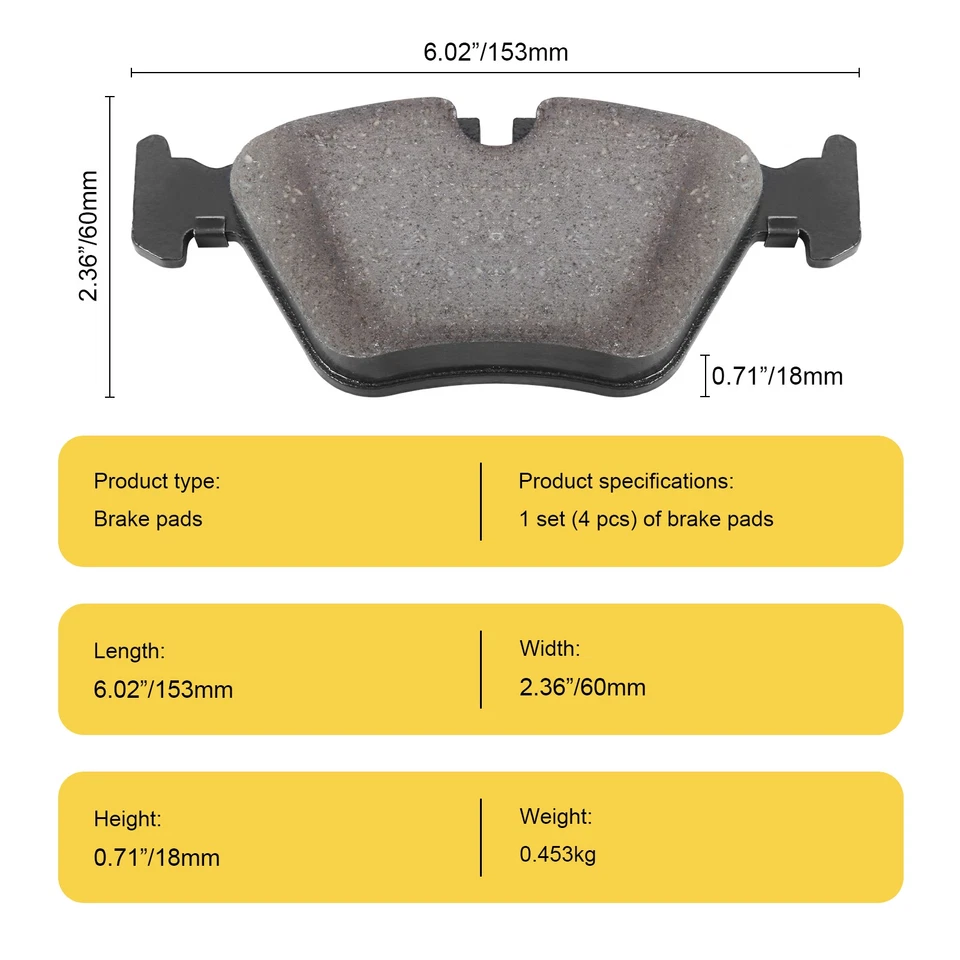Pastillas de freno delanteras para BMW 528i 528i xDrive 2011 2012 2013 2014 2015 2016 Foto 4 de 4