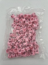 Clothes Hanger Marker Number 10 Fits 3mm Rod Garment Coding Pink 100pcs
