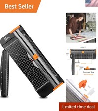 12 Inch Titanium Paper Cutter - Safe & Versatile Trimmer for Crafts and Projects