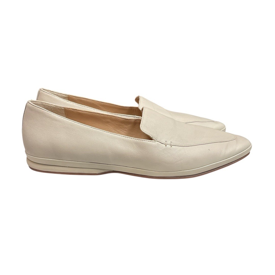 Seychelles Women's Pointed Toe Leather Casual Slip On Flat Shoes Cream Size 10