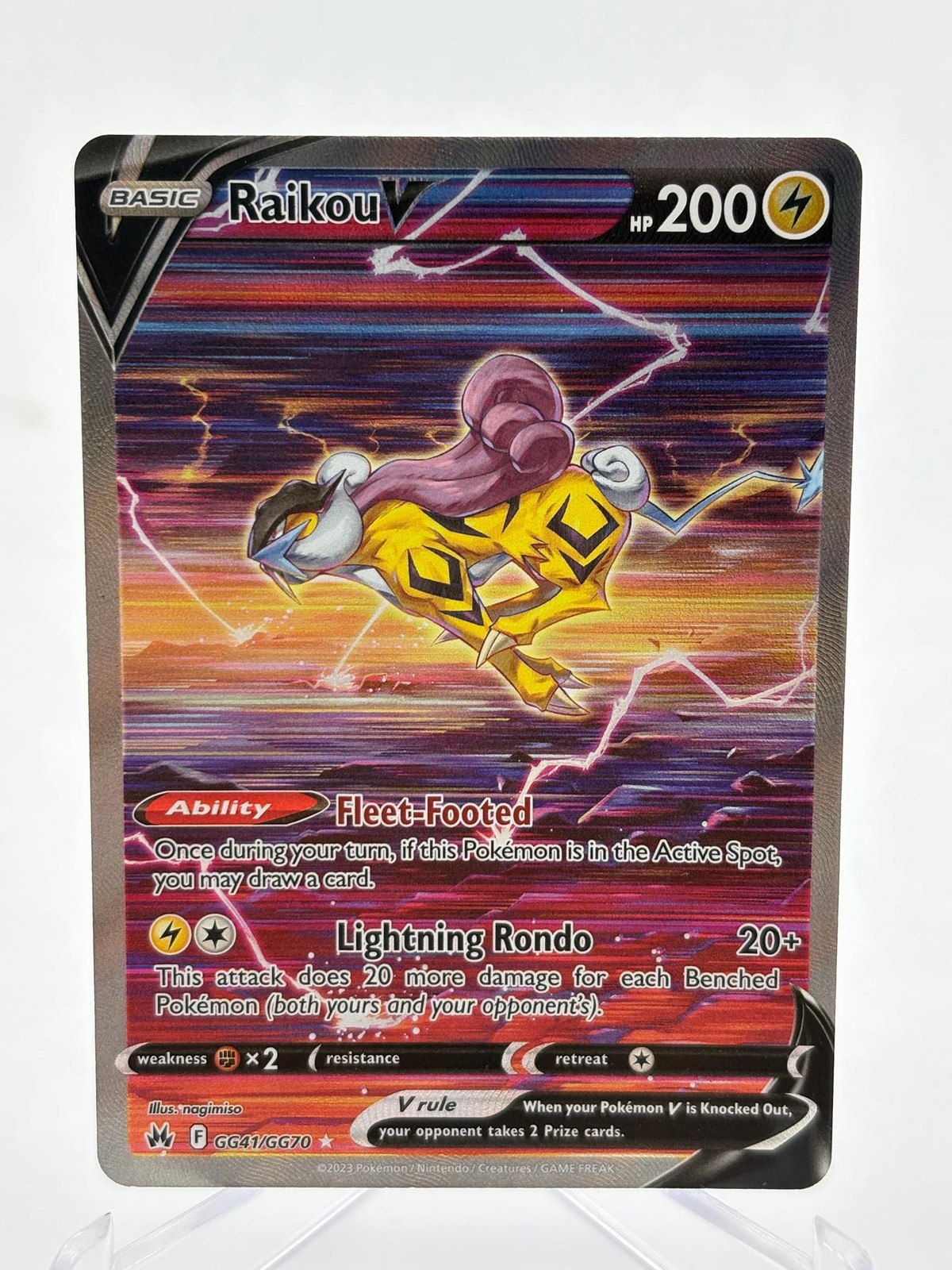 Pokémon TCG Crown Zenith - Galarian Gallery Raikou v GG41/GG70 NM