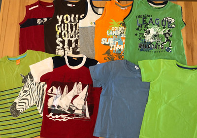 9 T-Shirts Jungen Gr. 122/128 NKD PUSBLU dopodopo boys Set bunt gemischt