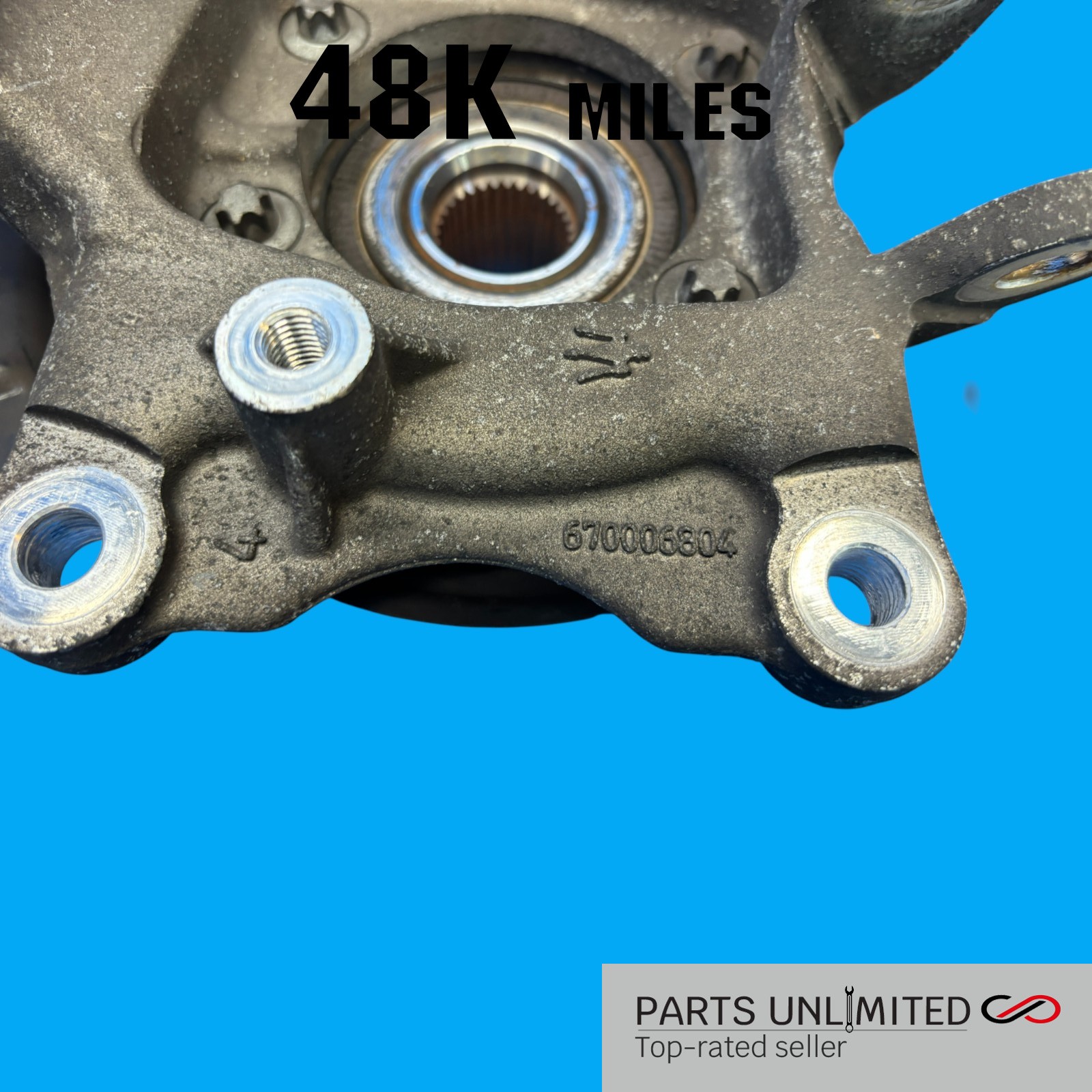 14-17 Maserati Ghibli M157 OEM REAR Left Driver side brake knuckle spindle hub