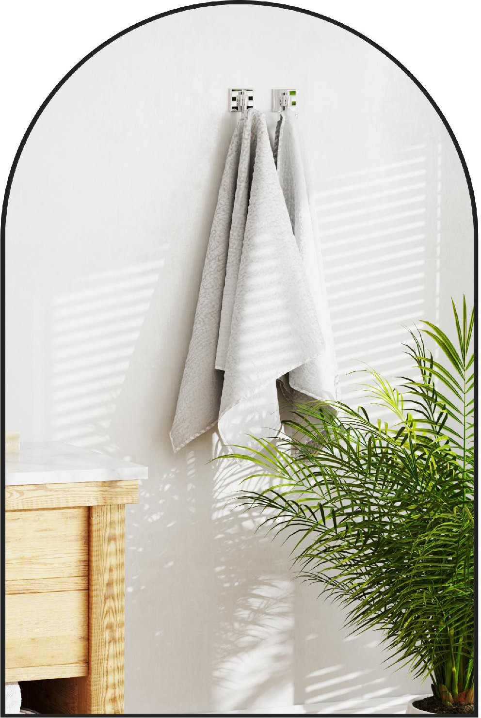 Specchio Bagno ad Arco 60x90 Alluminio Nero DecHome - Qualità e Prezzo