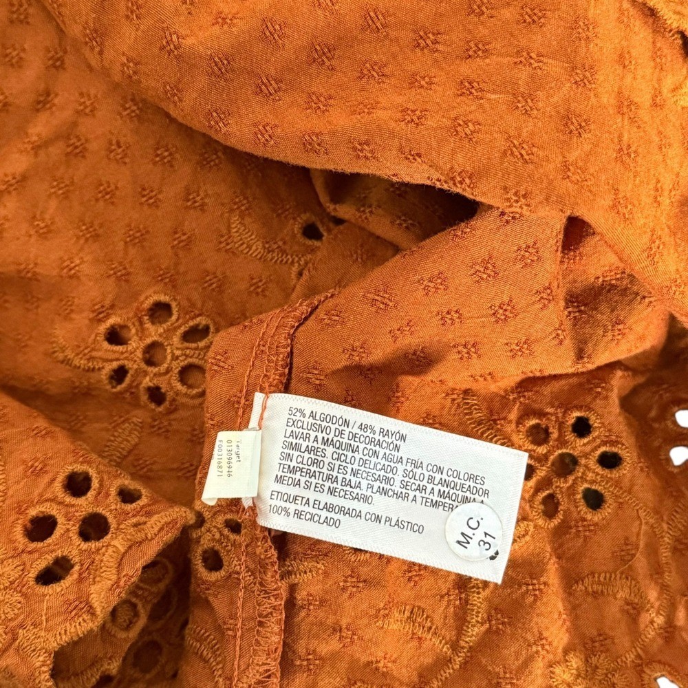 Universal Thread Ruffle Eyelet Dress Peasant Prai… - image 6