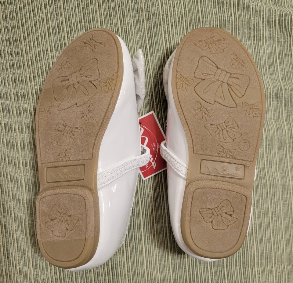Nina Toddler Girl Shoes Size 7 White with Memory Foam Bow Comfort NEW with Tags - Image 4 of 4