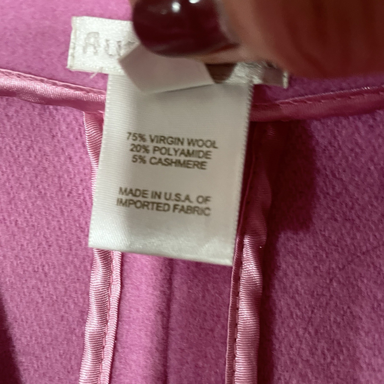 Austin Reed Virgin Wool Cashmere Women 14 Pink Wrap Jacket Classy Luxury NWOT