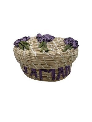 Vintage Hand Woven Jamaica Basket With Lids
