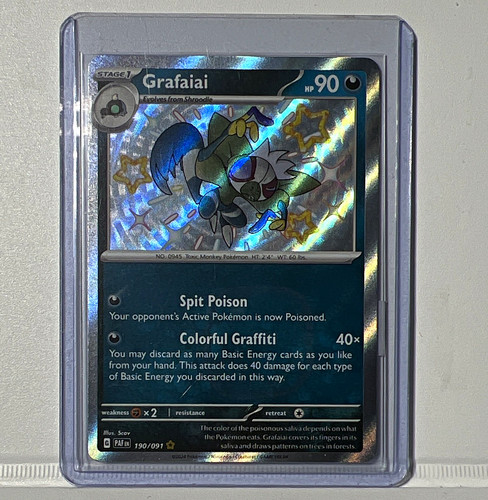 The Pokémon Company Grafaiai 190/091 SV Paldean Fates Shiny Rare Holo Eng