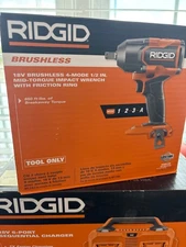 RIDGID 18V Brushless 4-Mode 1/2 in. Mid-Torque Impact Wrench w/ Lifetime Service