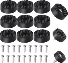 32Pcs Screw-On Rubber Feet Set, 30MM Black Floor Protector Non Slip Furniture Pa