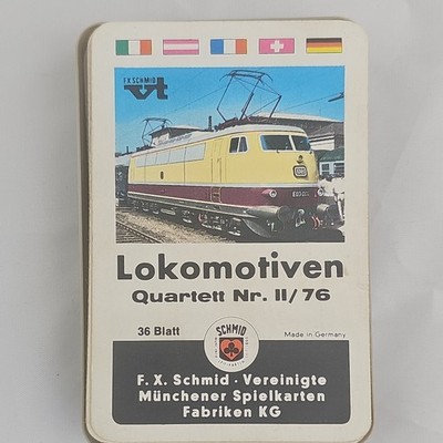 F. X. Schmid Lokomotiven Quartett Nr. II/76 Spielkarten Quartett, 36 Blatt