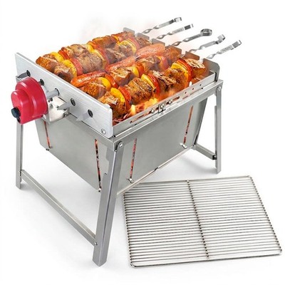 Kaufbei Rambo ToGo: Grill SET Schaschlik Edelstahl Mangal Grillaufsatz mit Motor