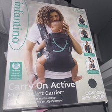 Infantino Carry On Active Baby Carrier - Gray New  