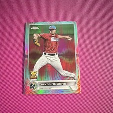 Topps 2022 Chrome Sonic Pulse Refractor Trevor Rogers #15 Marlins 36/199