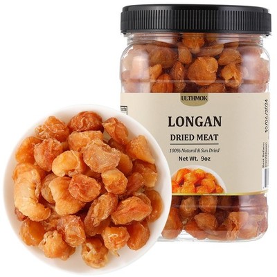Dried Longan Fruit 9 Oz - 100% Natural, No Sugar, No Additives, Healthy Snack