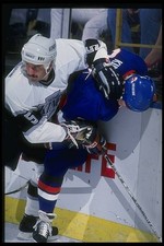 Defenseman Tim Watters of the Los Angeles Kings 1989 Old Photo 1