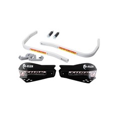 Tusk D-Flex Handguards with Black MX-Style Shields - Black Aluminum, 7/8in