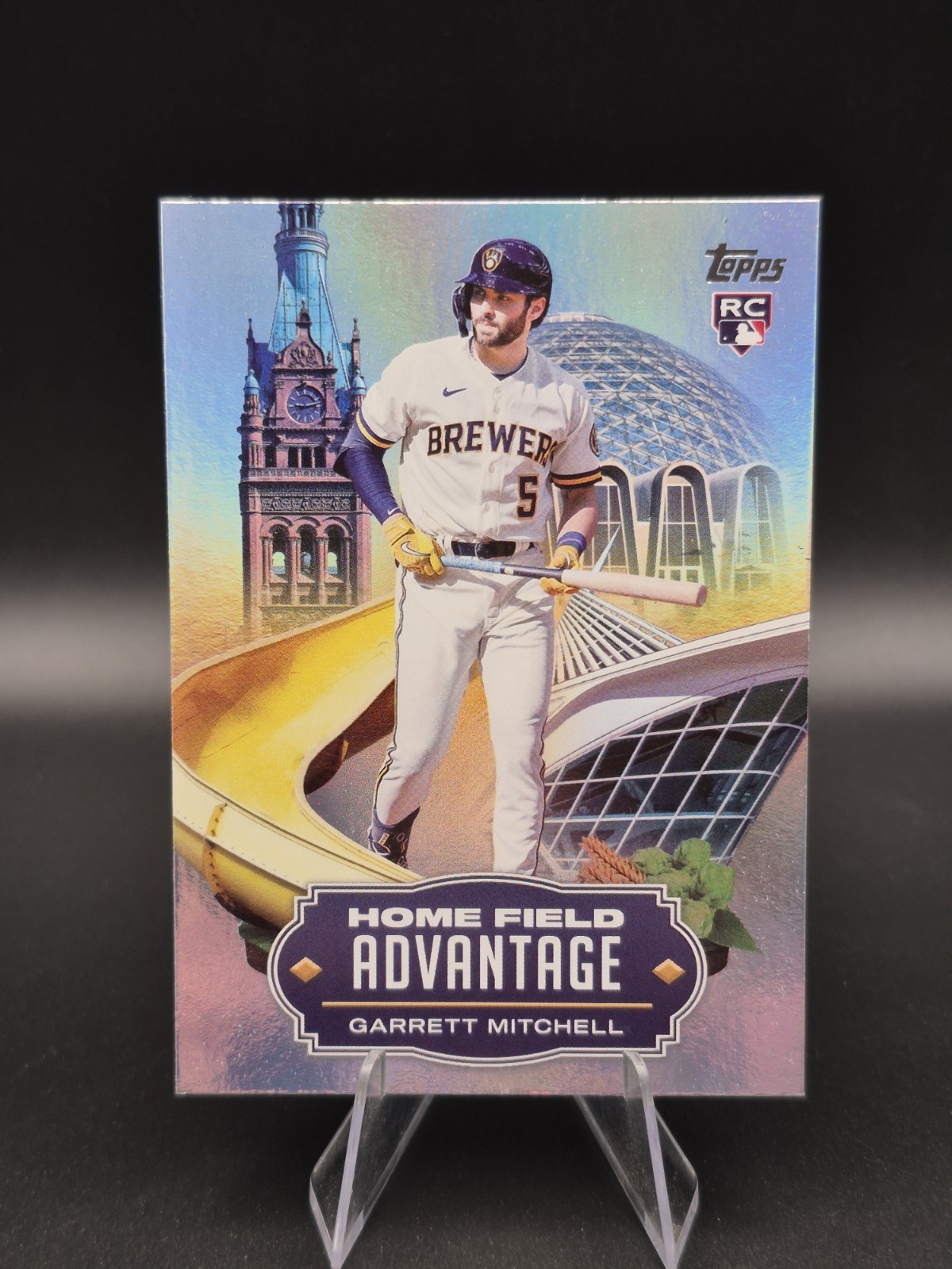 2023 Topps Update Garrett Mitchell #HA-24 Home Field Advantage (RC) SP Brewers