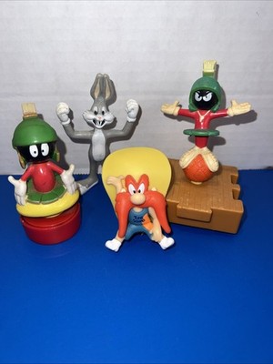 LOT OF 4 LOONEY TUNES FIGURES - SOME ARE SPACE JAM BUGS, Sammity Sam,MARVIN ETC.