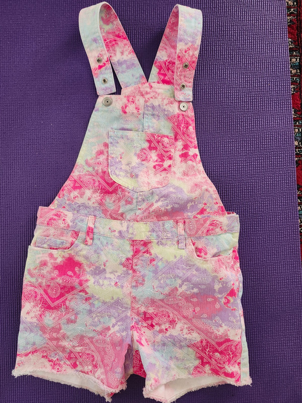 THE CHILDREN'S PLACE GIRLS PINK PASTEL COLORS PAISLEY ONE-PIECE JUMPER - SIZE 10