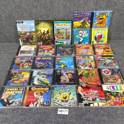 PC Computer Games Lot Educational Disney Lego SpongeBob Pac Man Cat in the Hat